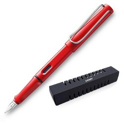 Ручка перьевая Lamy 016 Safari цвет чернил синий цвет корпуса красный (артикул производителя 4000181)